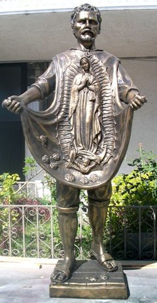 St. Juan Diego Outdoor Garden Church Statue - 68 Inch - Bronze Looking ...