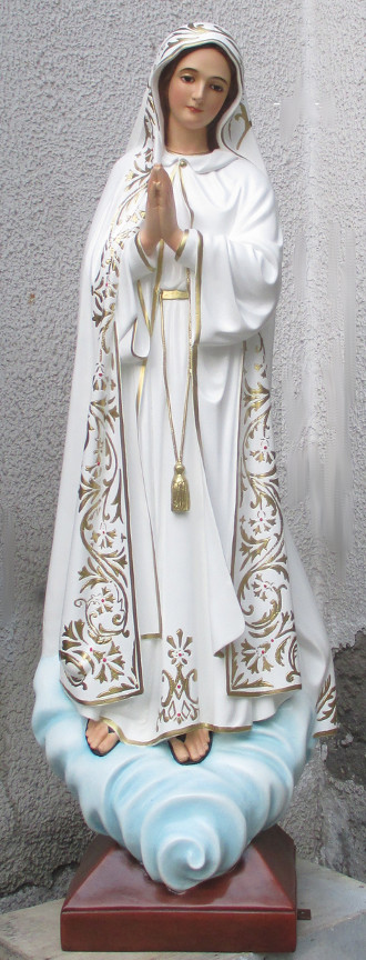 Our Lady of Fatima With Crown Church Statue - 48 Inch - Hand-painted ...