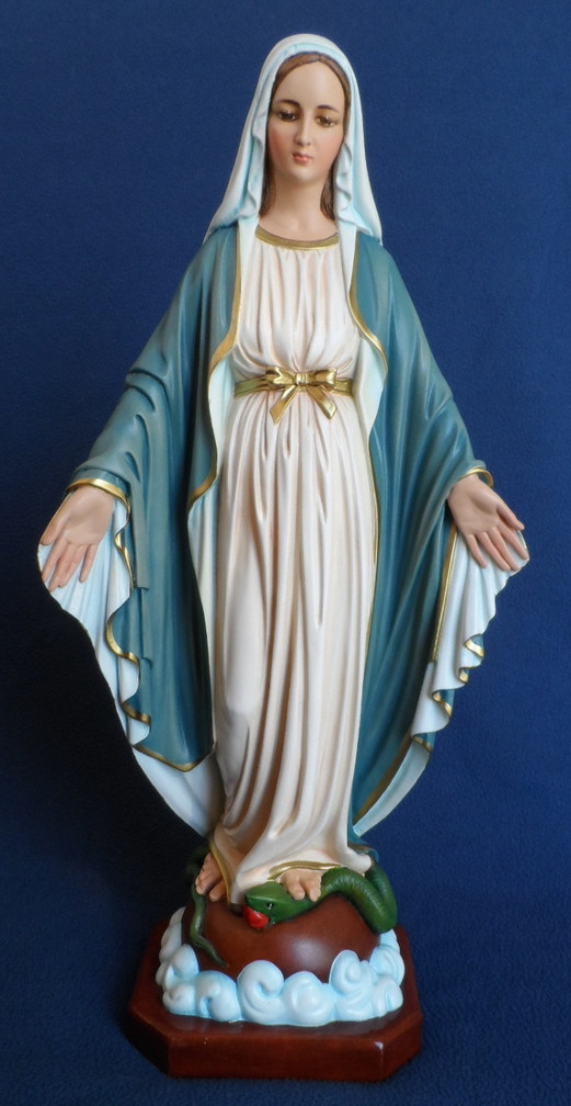 Our Lady of Grace Statue - 20 Inch - Hand-painted Polymer Resin