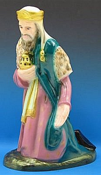 Gaspar Outdoor Nativity Three Kings Statue - 22 Inch - Painted Plastic ...