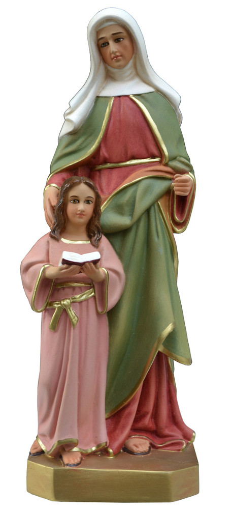 St. Anne Statue - 14 Inch - Hand-painted Polymer Resin - Patron Saint ...