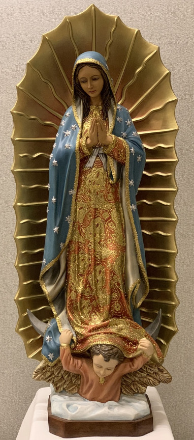 Our Lady of Guadalupe Church Statue - 38 Inch - Hand-painted Polymer ...
