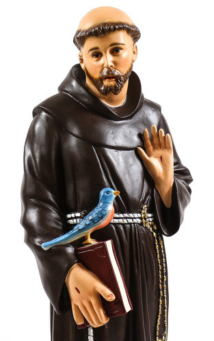 St. Francis of Assisi Church Statue - 37 Inch - Painted Fiberglass