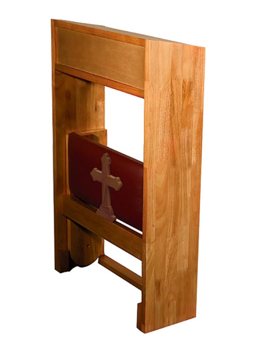 Cross Folding Padded Kneeler Medium Oak Maple Hardwood