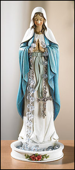 resin virgin mary statue