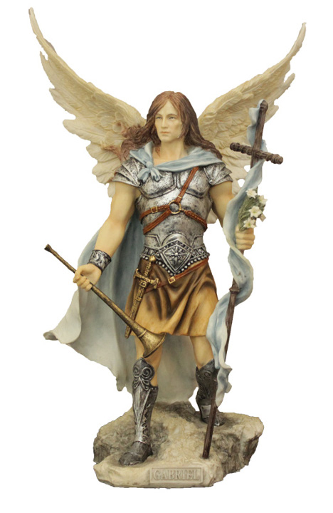 St. Gabriel The Archangel Statue - 9 Inches - Hand-painted Color ...