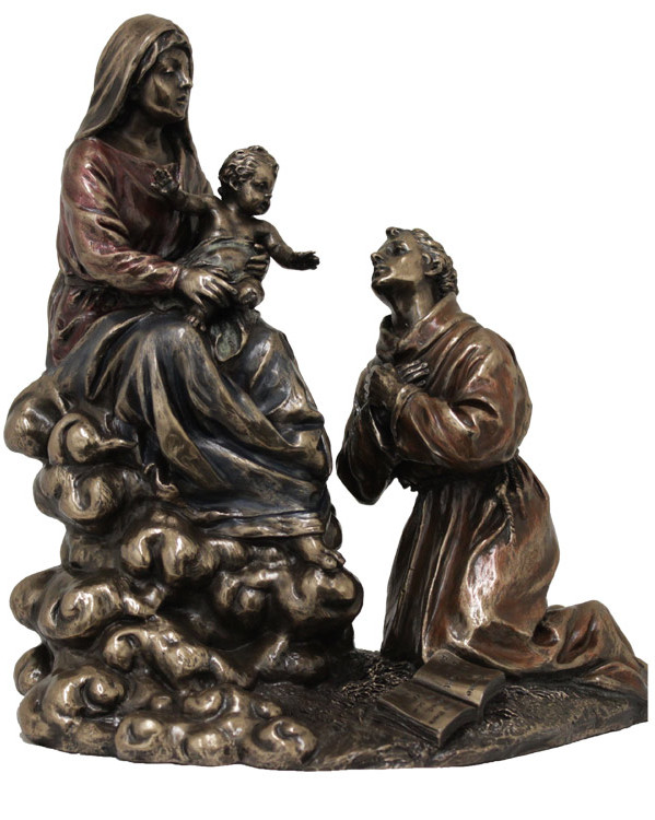 Madonna & Child with St. Francis Statue - 8