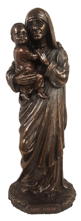 St. Mother Teresa of Calcutta Statue - 8 Inch - Cold-cast Bronze ...