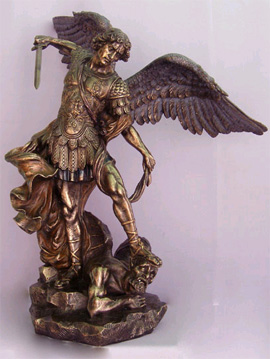 St. Michael Statue - 29 Inch - Hand-painted Cold Cast Bronze - Veronese ...