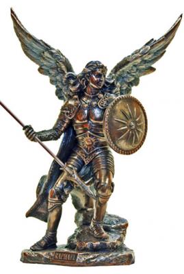 Archangel Raphael Statue - 9 Inches - Lightly Hand-painted, Cold-cast ...