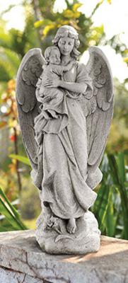 angel guardian outdoor infant statue garden stone inch statuary indoor statues