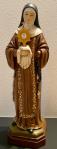 St. Clare Church Statue - 20 Inch - Hand-painted Polymer Resin With Fancy God Highlights