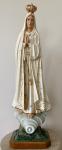 Our Lady of Fatima Church Statue With Crown - 34 Inch - Hand-painted Polymer Resin With Fancy Gold Highlights