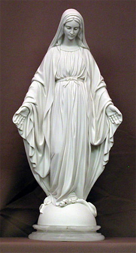 Our Lady of Grace Statue - Alabaster - 16.5 Inch